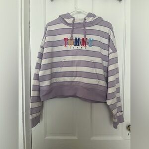 Tommy Hilfiger striped hoodie with multicolor logo size Small